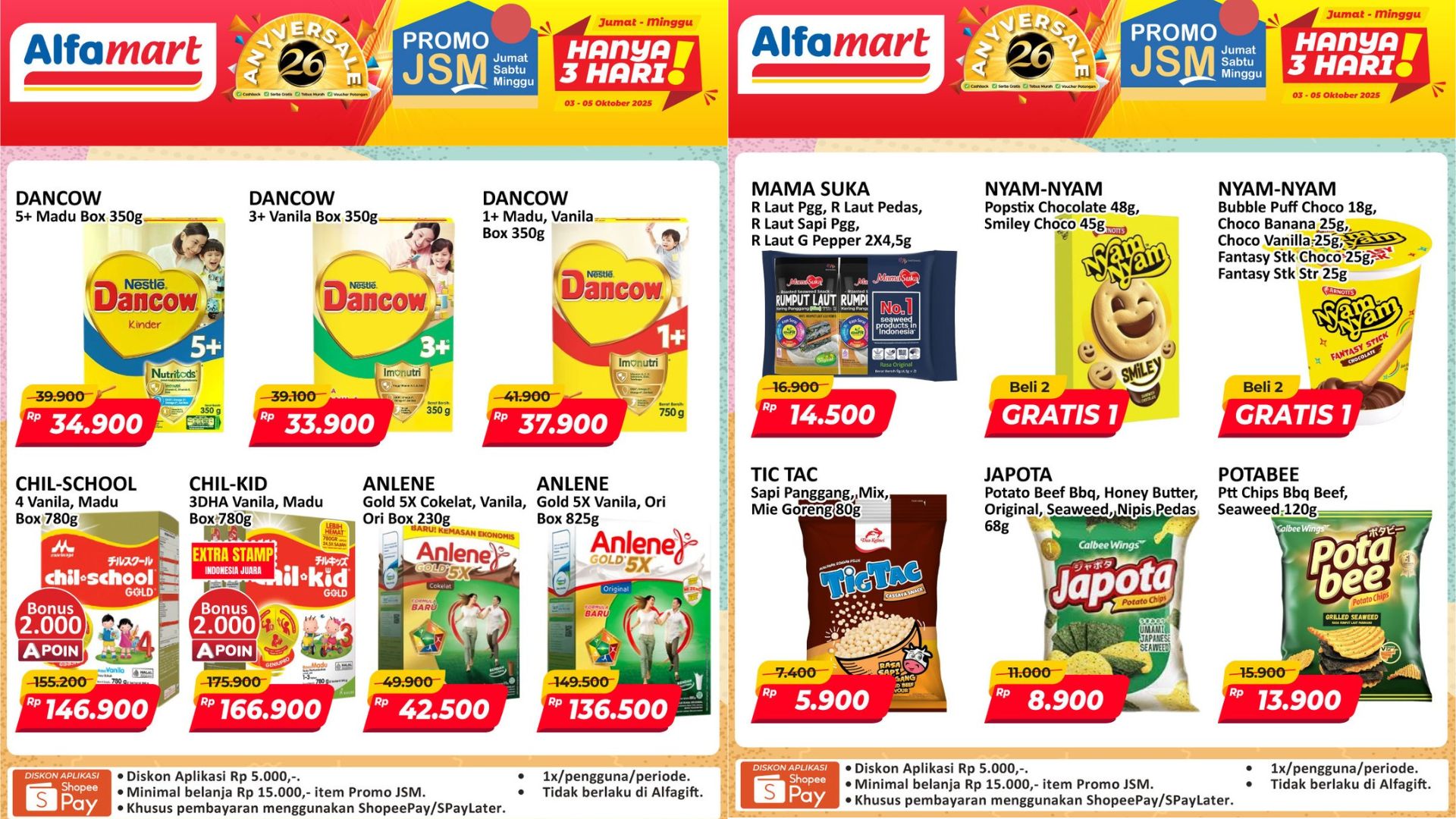 Promo Alfamart JSM 3-5 Oktober 2025 (instagram)